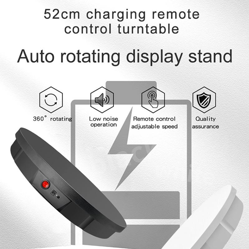 Стол поворотный для предметной съемки с встроенным аккумулятором Puluz EDA002243902B 52 см до 100 кг Белый - фото 6