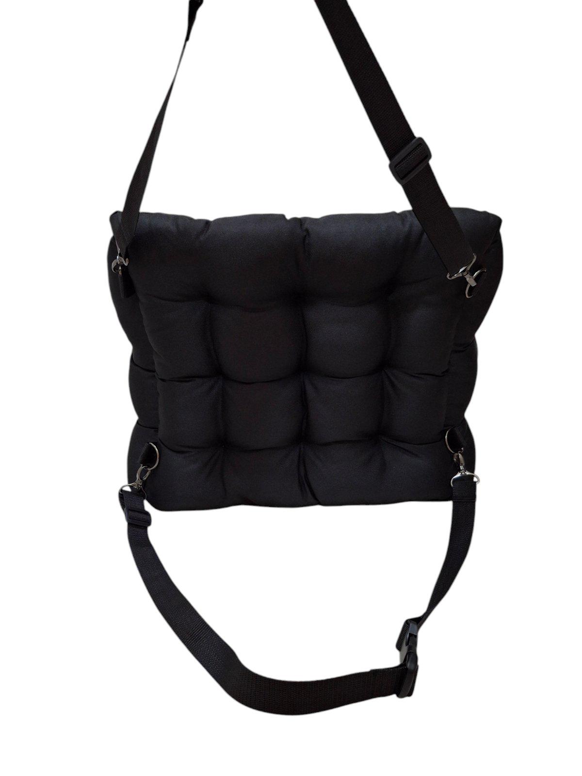 Крісло автомобільне для собак Huge and Tiny зі знімними ременями Waterproof Oxford 50x45 см Чорний (98734) - фото 7