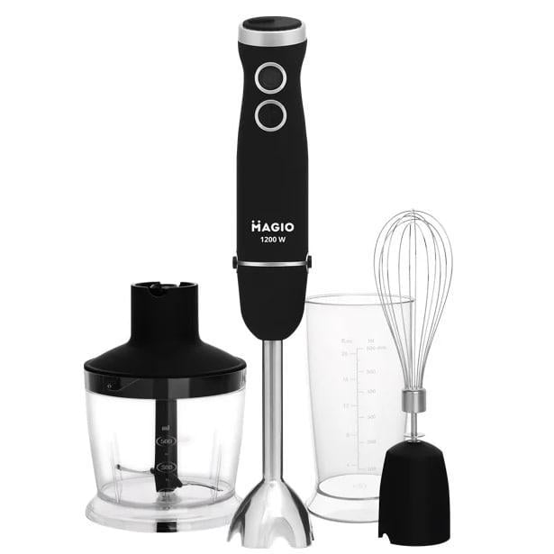 Блендер погружной процессор MAGIO МG-655 1200 Вт 500 мл Black (iz16793)