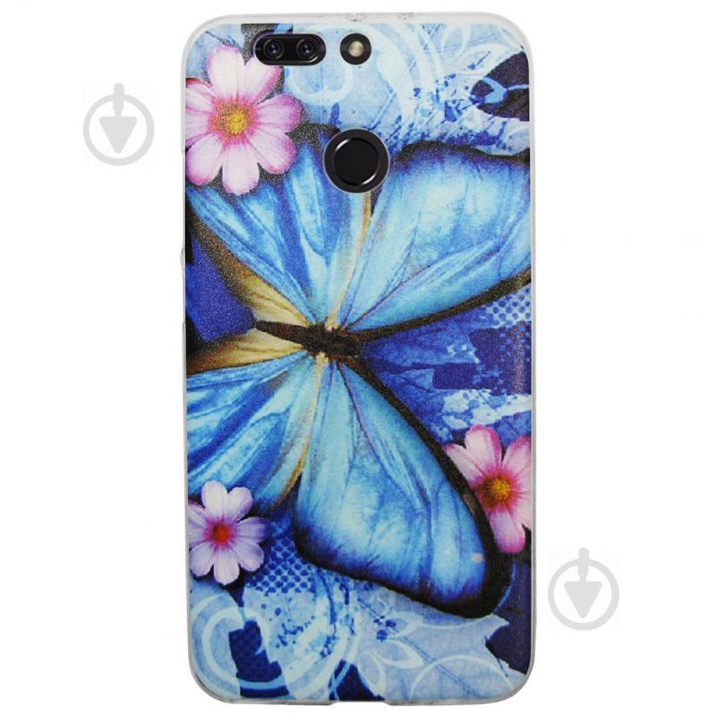 Чехол с рисунком Printed Silicone для Honor V9 / V8 Pro Бабочка (hub_yvTh25395)