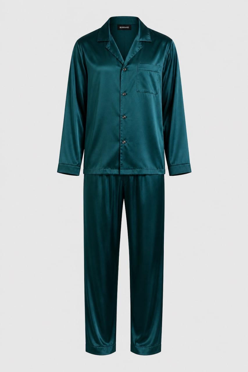Піжама чоловіча шовкова BO.Brand 2XL Green Night (33441)