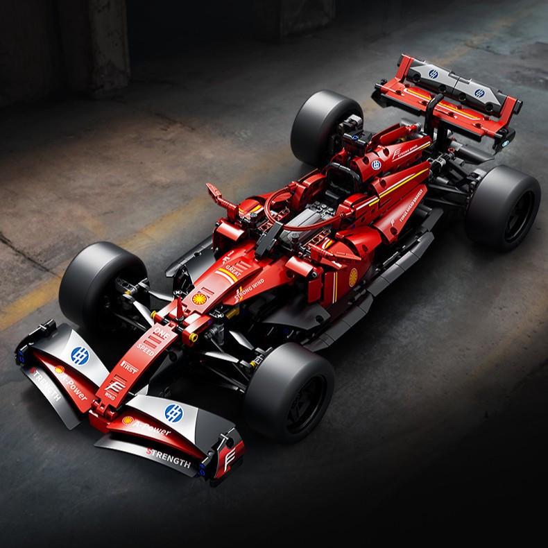 Конструктор на радиоуправлении 1:10 Ferrari SF-24 F1 Формула 1 гоночная машина с мотором и пультом 56 см Красный - фото 2