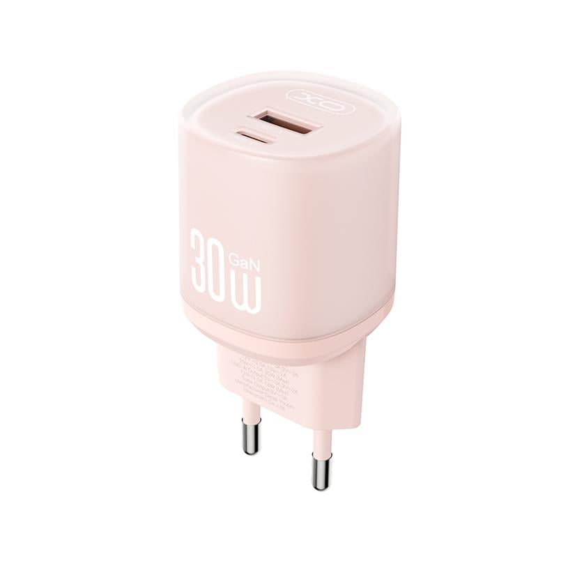 Сетевое зарядное устройство XO L151 30W 1USB-A+1USB-C Pink (XO-L151-Pink)