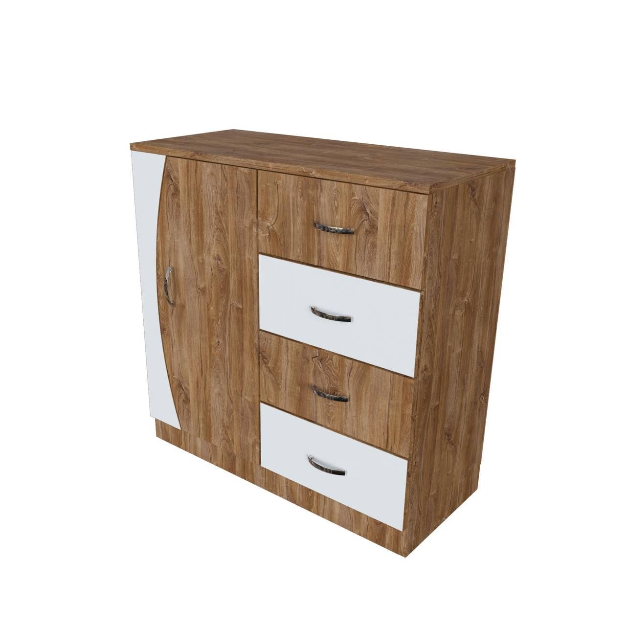 Комод для спальни Luna с выдвижными ящиками и дверцами 90х90х40 см (000050098) Комод для спальни Luna с выдвижными ящиками и дверцами 90х90х40 см (000050098)