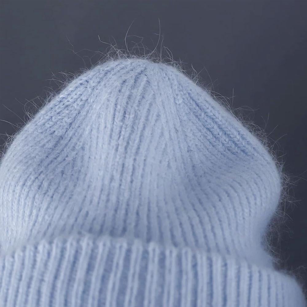 Шапка женская зимняя из ангорки Голубой (TA0086_1) - фото 6 Шапка женская зимняя из ангорки Голубой (TA0086_1) - фото 6