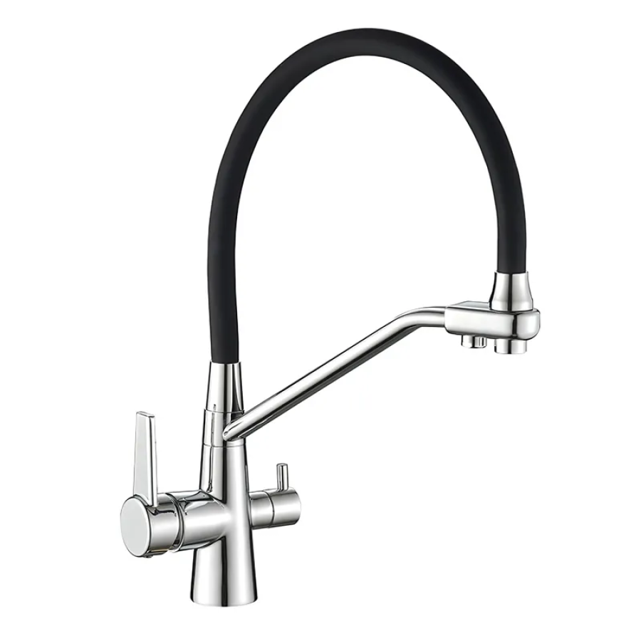 Смеситель для кухни на две воды MIXXUS Premium Velis 021 Refl Black (MI5928)