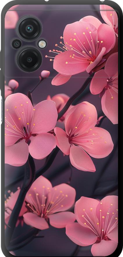 Чехол на Xiaomi Poco M5 Пурпурная сакура (6075b-2767-42517)