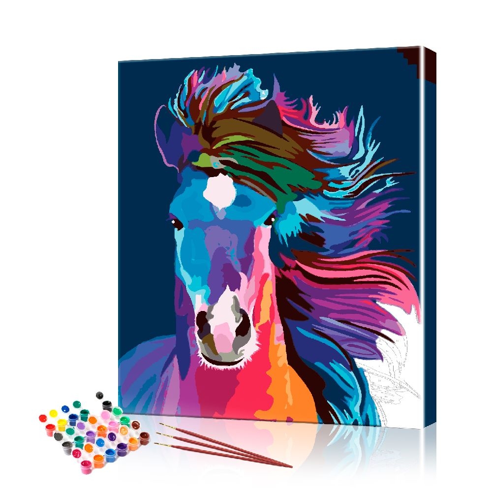 Картина по номерам ArtSale Красочный конь PBN0727 40х50 см