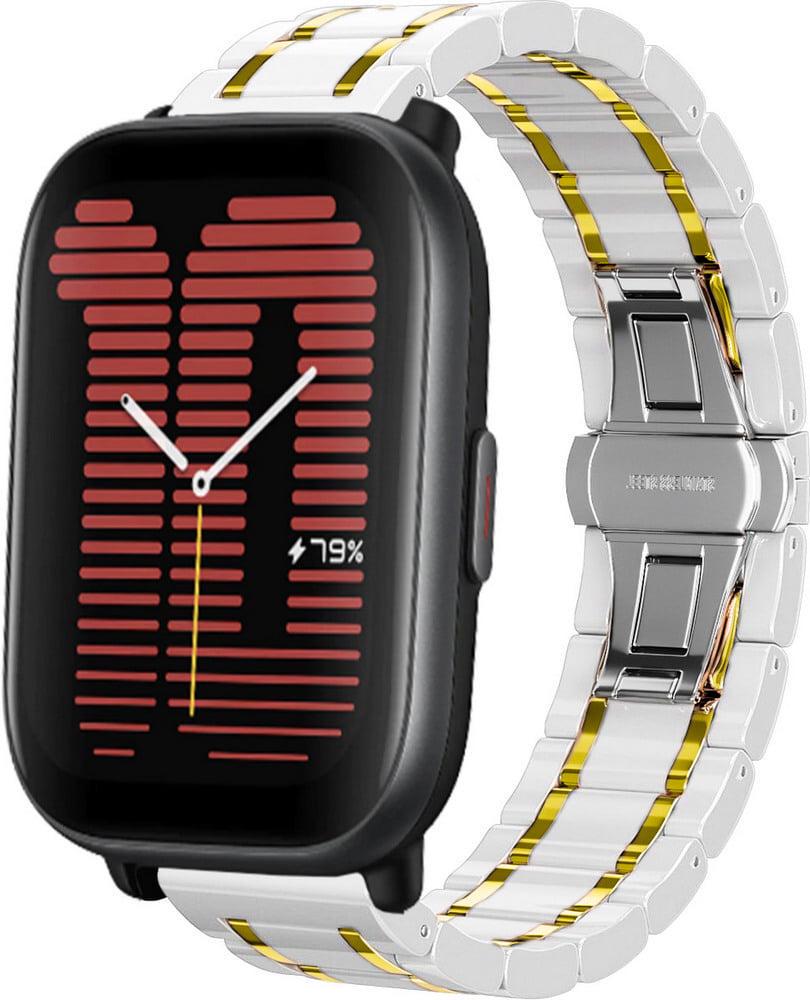 Ремешок керамический Ceramo для Amazfit Active White Gold (38391-65) Ремешок керамический Ceramo для Amazfit Active White Gold (38391-65)