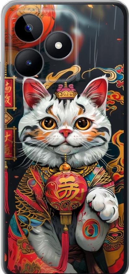 Чехол на Realme C53 China Cat v2 (6135u-3128-42517) Чехол на Realme C53 China Cat v2 (6135u-3128-42517)