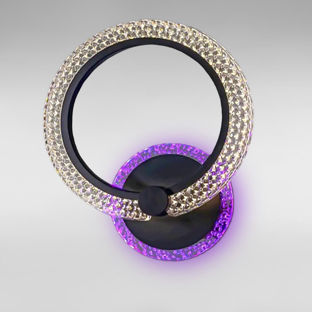 Світильник настінний світлодіодний Light House SC-19274/1W BK PK/BU/PL 22W+8W 270х320х90 мм Чорний Світильник настінний світлодіодний Light House SC-19274/1W BK PK/BU/PL 22W+8W 270х320х90 мм Чорний