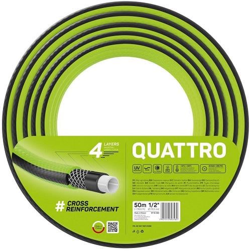 Шланг садовий для поливу Cellfast QUATTRO 1/2" 4 шари 20 бар 50 м (10-063)