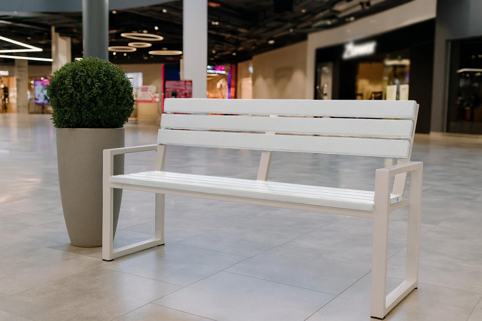 Лавка садова ТОБІ ШО модерн люкс ПВХ 1614х838х545 мм Білий - фото 3 Лавка садова ТОБІ ШО модерн люкс ПВХ 1614х838х545 мм Білий - фото 3