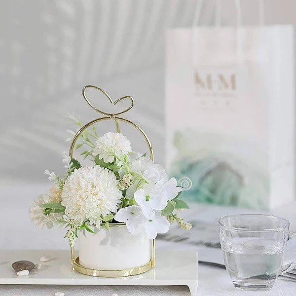 Композиция искусственных цветов в вазоне C00576-1 Белый - фото 4 Композиция искусственных цветов в вазоне C00576-1 Белый - фото 4