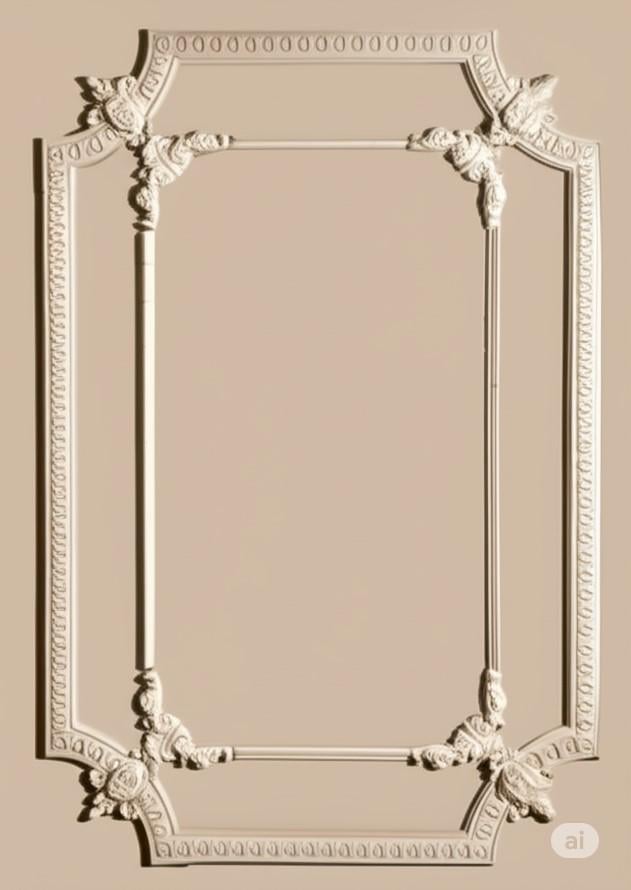 Рамка гипсовая декоративная двойная комплект 1680/1180 мм (29371186) - фото 2 Рамка гипсовая декоративная двойная комплект 1680/1180 мм (29371186) - фото 2