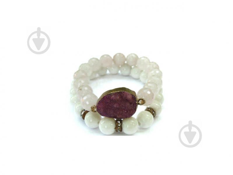 Жіночий браслет набір N9 Агат, Гранений Кварц та Друза Агата (955009)