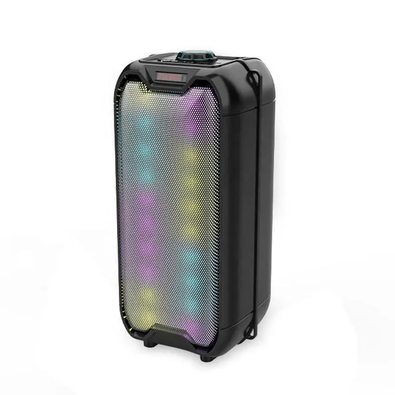 Портативная акустическая система ZQS4235-4 "x2 Bluetooth с RGB с микрофоном и пультом 2-3000 mAh 8 W (8a2d4973)