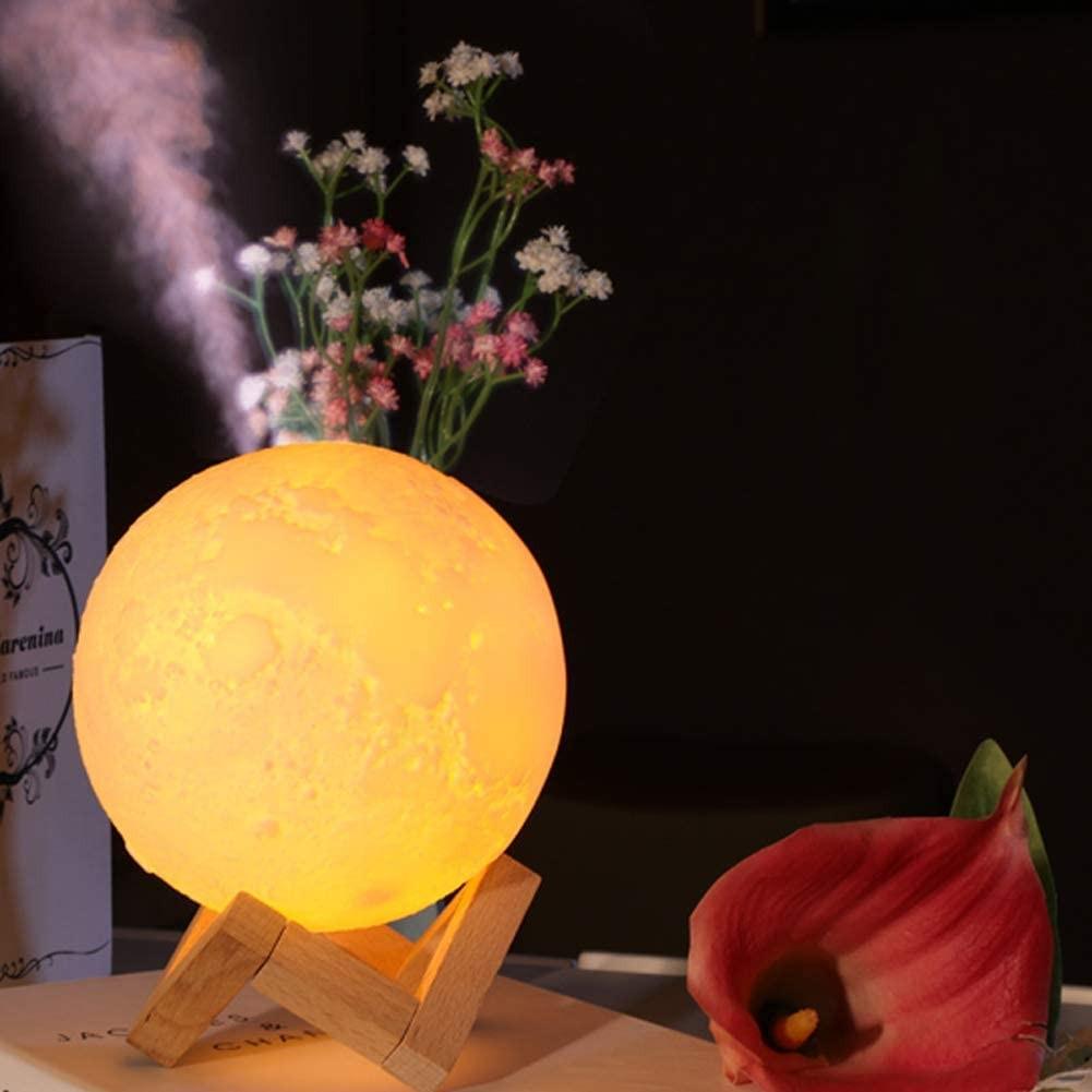 Нічник-освіжувач повітря 3D Moon Lamp Humidifier настільний - фото 8