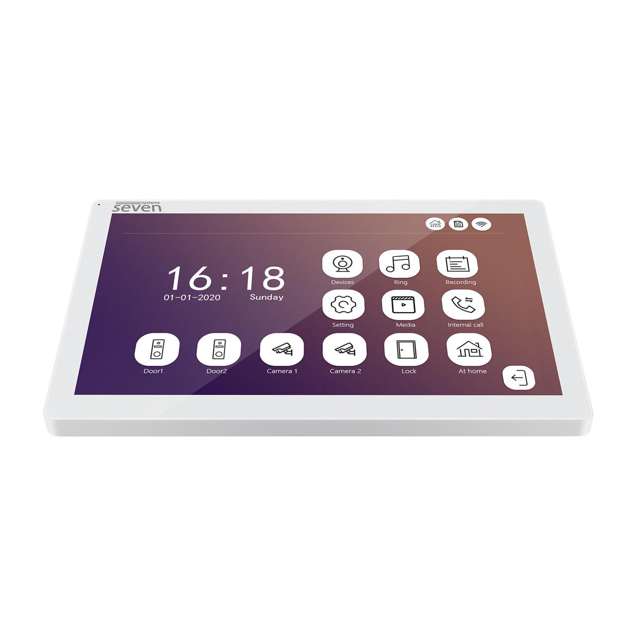 IP-видеодомофон SEVEN DP-7517FHDW IPS с Wi-Fi 10" White (DP7517FHDWIPSw) - фото 4