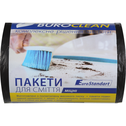 Пакеты для мусора BuroClean EuroStandart 35 л/100 шт. 11 мкм Черный (10200022)