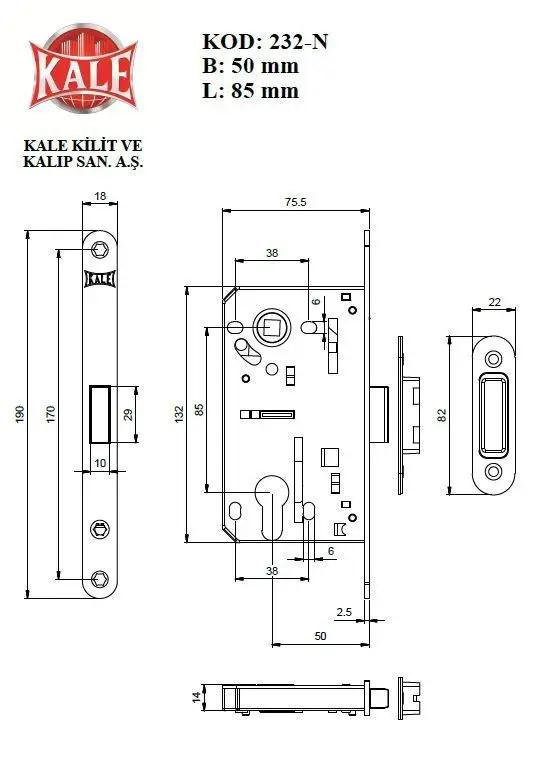 Замок 232N межкомнатный цилиндрический бескет никель 50 мм (1-30207) - фото 2 Замок 232N межкомнатный цилиндрический бескет никель 50 мм (1-30207) - фото 2
