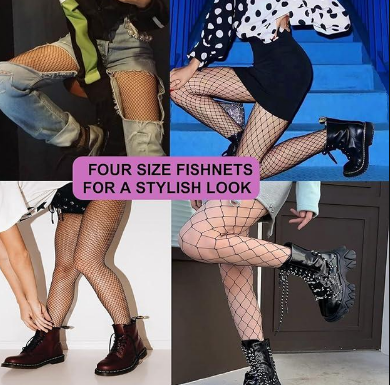 Набір жіночих колготок у сітку 4в1 дрібна/середня/велика сітка - фото 5 Набір жіночих колготок у сітку 4в1 дрібна/середня/велика сітка - фото 5