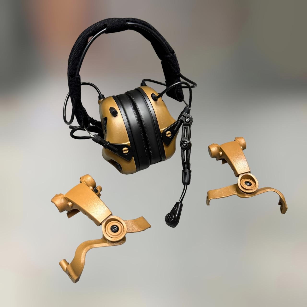 Наушники активные Earmor M32X MOD4 с креплением на шлем и оголовьем Койот (245516)