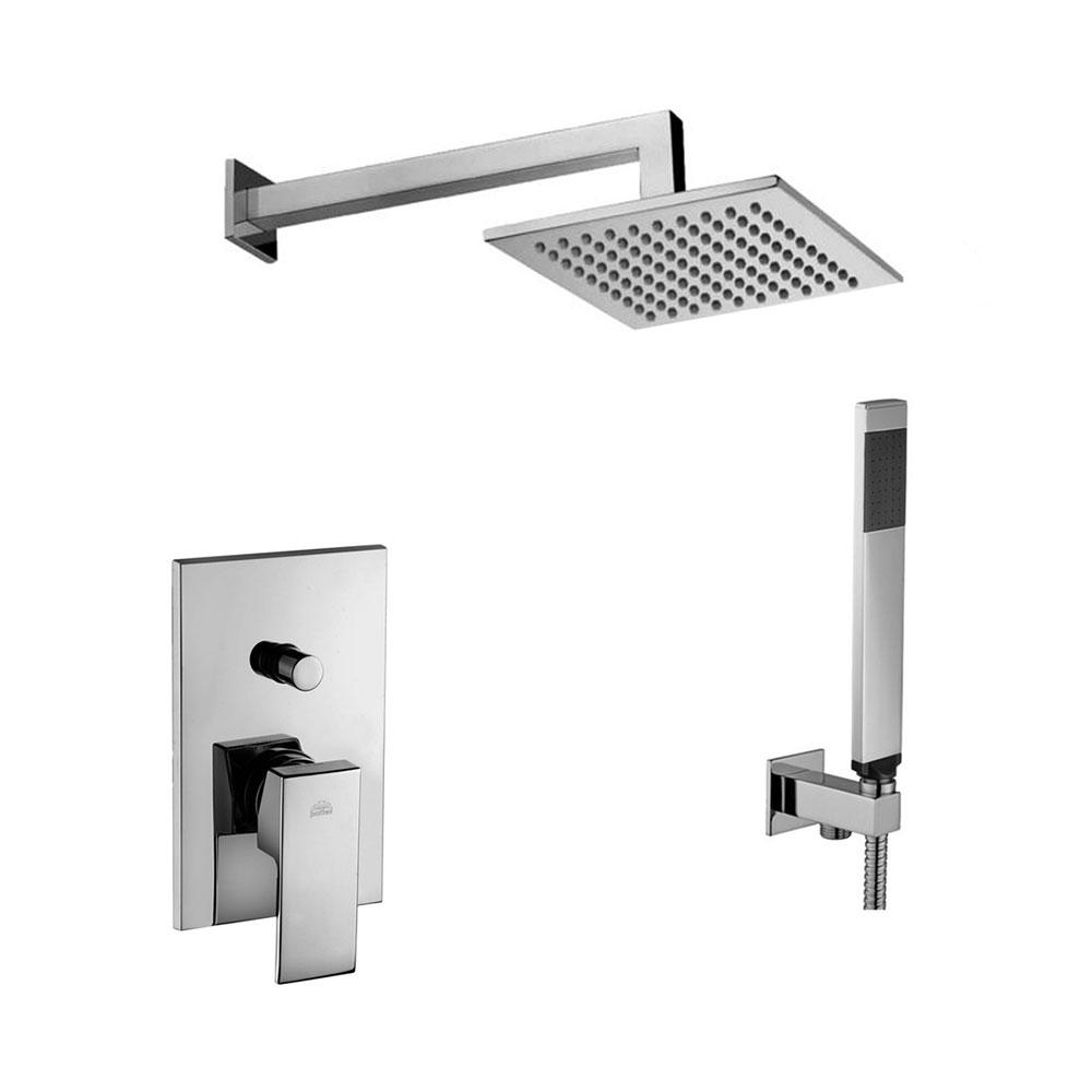 Душевая система скрытого типа Paffoni Shower KITLES015CR с верхним душем Хром (142766)