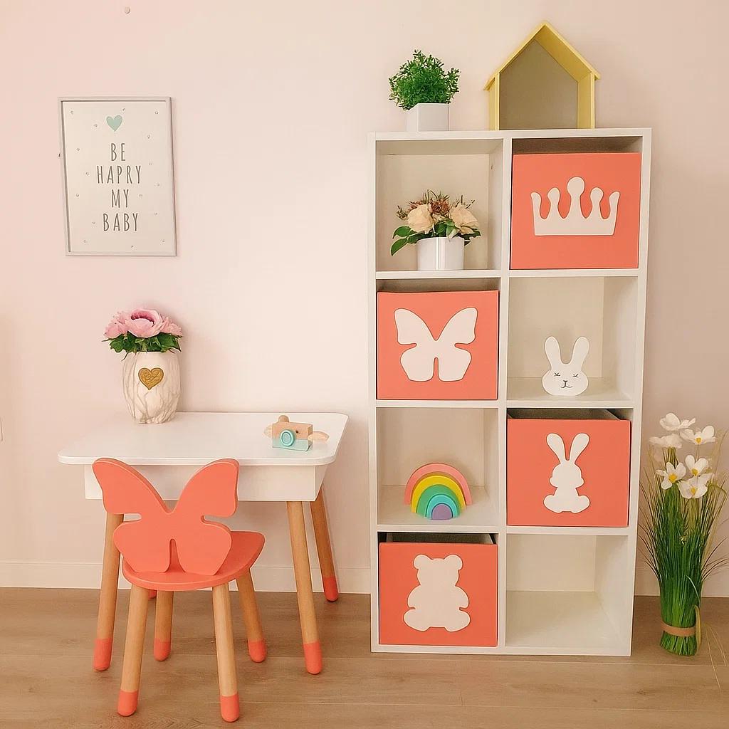 Стеллаж для игрушек и книг на 8 ячеек Gap ST8 White/Karl