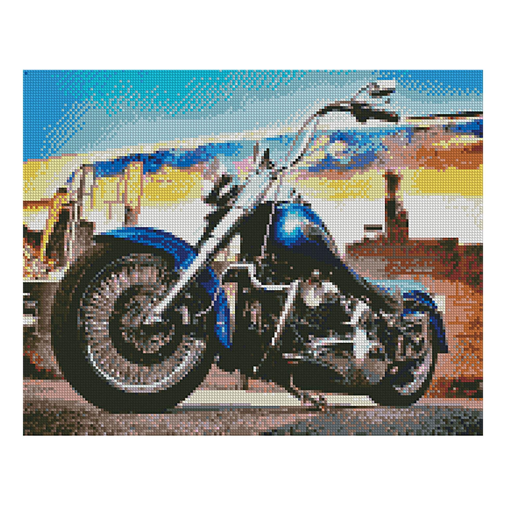 Алмазная мозаика Strateg Ретро-байк 40х50 см (Str-FA40611)