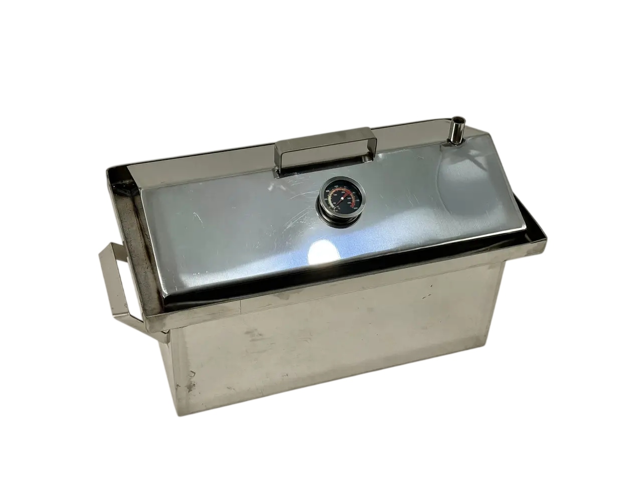 Коптильня горячего копчения GrillMaster KP-8582 из нержавеющей стали с гидрозатвором/термометром 2 мм Серебристый (10-164-KP-8582) Коптильня горячего копчения GrillMaster KP-8582 из нержавеющей стали с гидрозатвором/термометром 2 мм Серебристый (10-164-KP-8582)