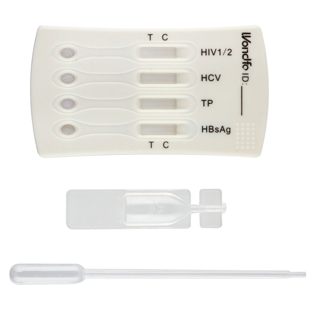 Комбинированный экспресс-тест для выявления 4 инфекций ВИЧ 1/2/гепатита C/гепатита B/сифилиса Wondfo (W026-С) - фото 2