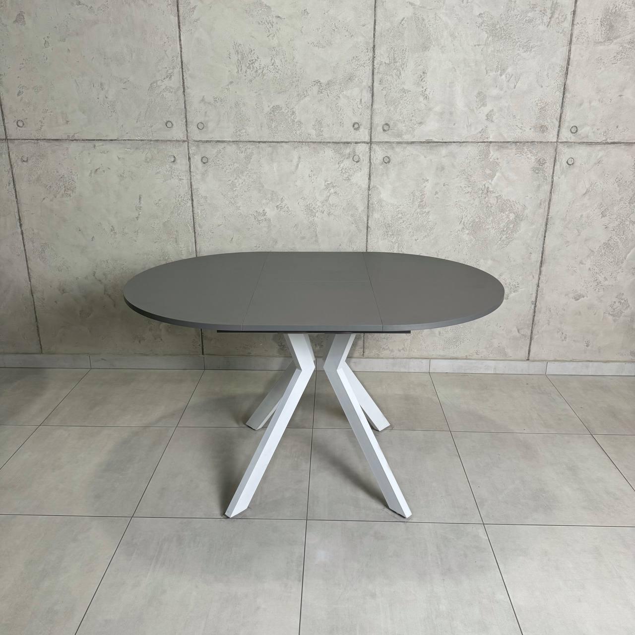 Стол раздвижной круглый Lite D800 Антрацитовый/Белый мат (УТП026646) - фото 2 Стол раздвижной круглый Lite D800 Антрацитовый/Белый мат (УТП026646) - фото 2