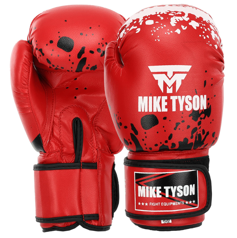 Перчатки боксерские кожаные MIKE TYSON MA-4263 12 унции Красный