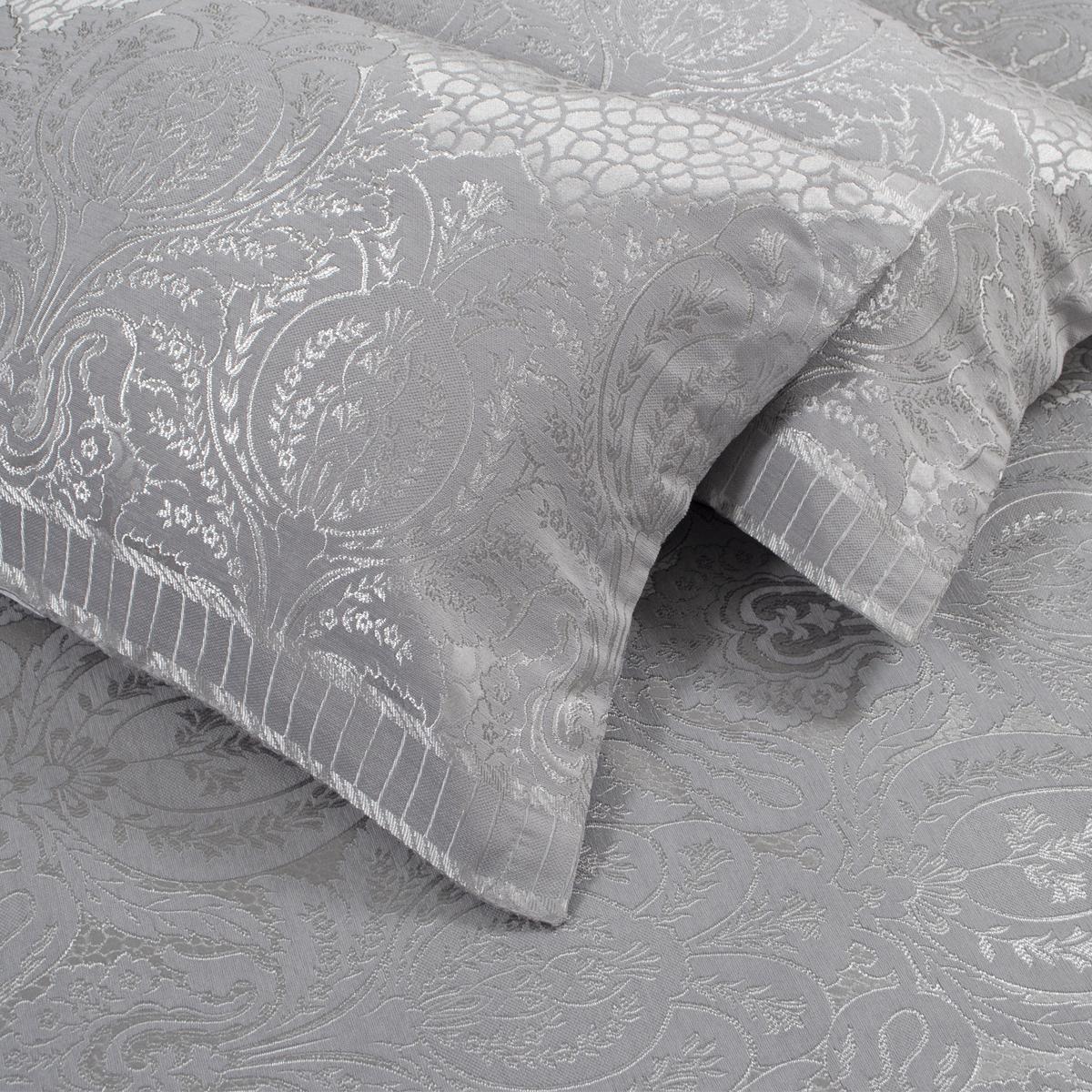 Покривало жакард з наволочками Dantela Vita Hazel євро Світло-сірий (svt-2000022345637) - фото 3