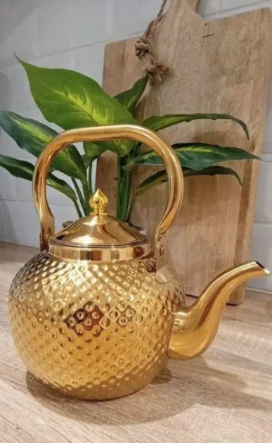 Чайник для заварювання для плити з нержавіючої сталі 1200 мл Золотистий (3CV10228) - фото 7 Чайник для заварювання для плити з нержавіючої сталі 1200 мл Золотистий (3CV10228) - фото 7