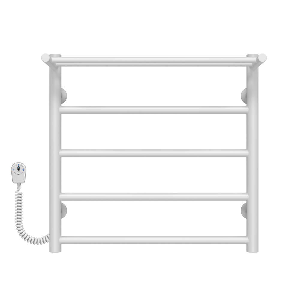 Полотенцесушитель электрический Deffi Терма П5 EF16 левое подключение нержавеющая сталь 500х500 мм Белый (C.TE.50.50.5.EWL5)
