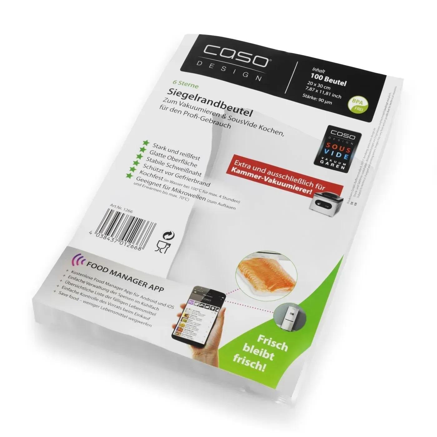 Пакети для вакууматора CASO 20x30 см 100 шт. (MDS_CASO1266)