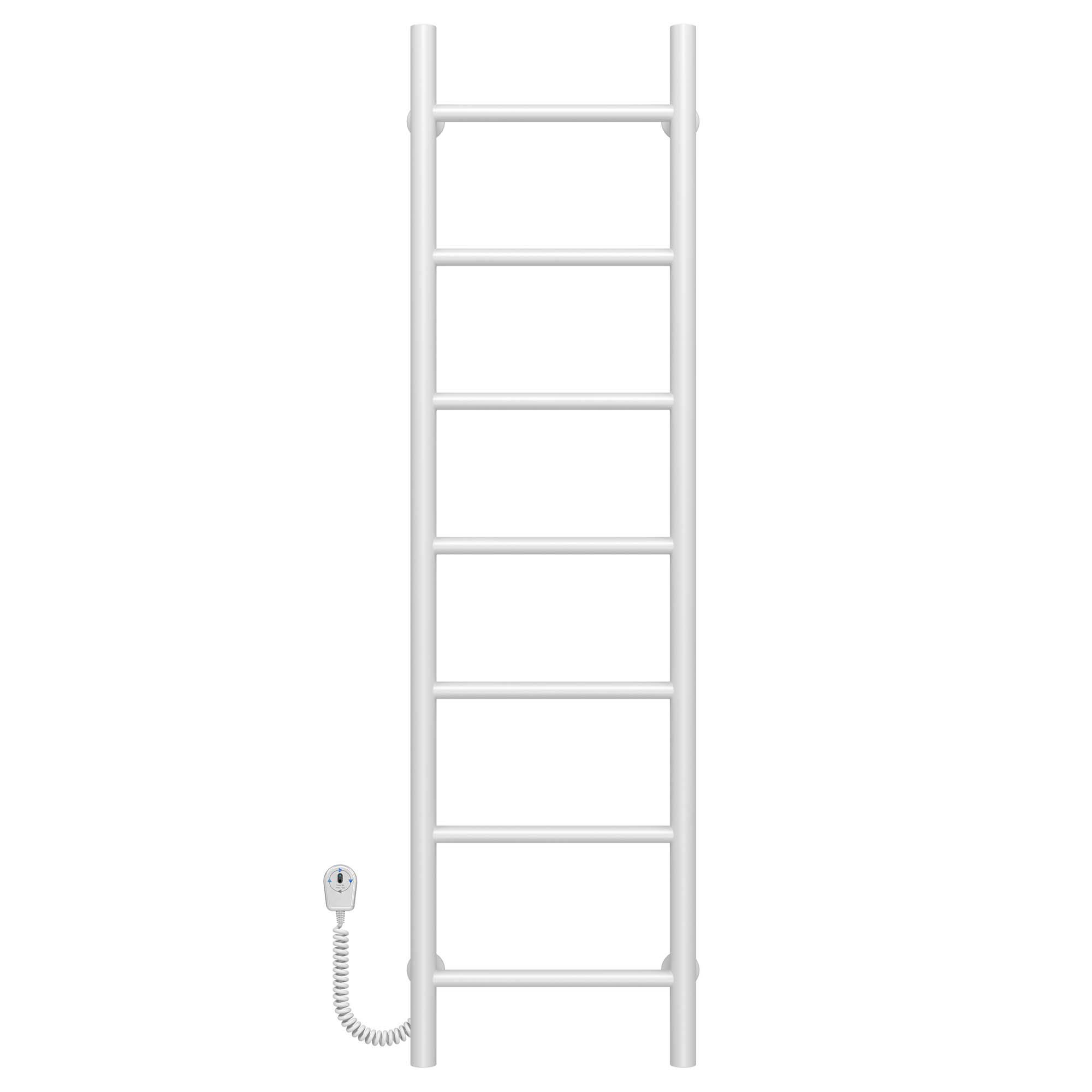 Полотенцесушитель электрический Deffi Орион П7 EF16 левое подключение нержавеющая сталь 200х1200 мм Белый (C.OR.120.20.7.EWL5)