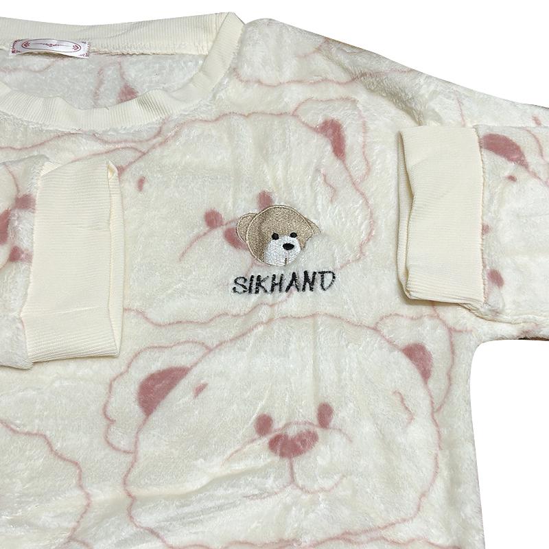 Комплект женской пижамы Bear Pink рубашка с длинным рукавом и штанами теплая L - фото 4 Комплект женской пижамы Bear Pink рубашка с длинным рукавом и штанами теплая L - фото 4