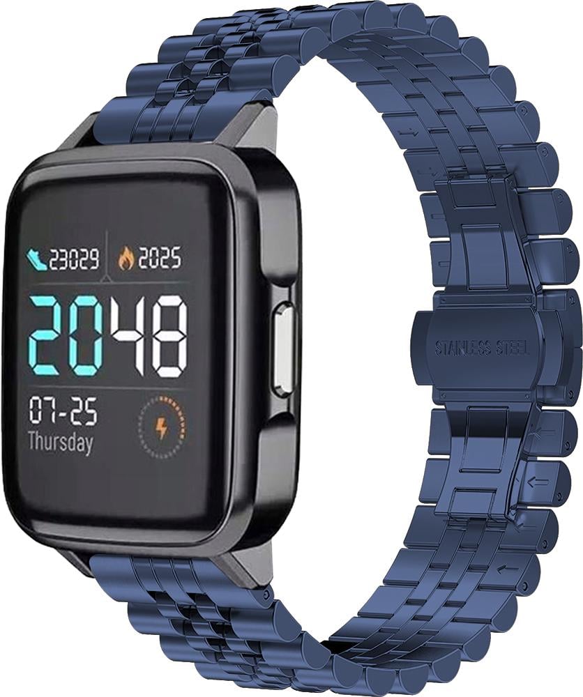 Браслет металлический Stech для Haylou Smart Watch 2 (LS02) Blue (26979-28)
