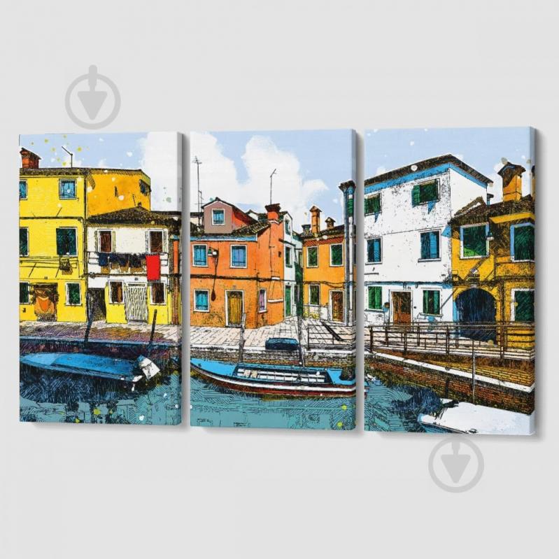 Модульная картина из трех частей Венеция Malevich Store 96x60 см (MK311614)