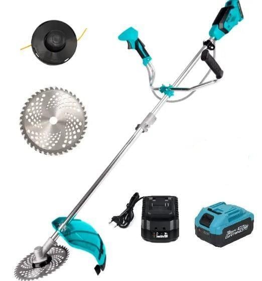 Триммер газонный аккумуляторный бесщеточный Grand АТГ-20 2в1 1 АКБ 4 Ач/ЗУ/шпуля с леской/косильный нож (26182139)