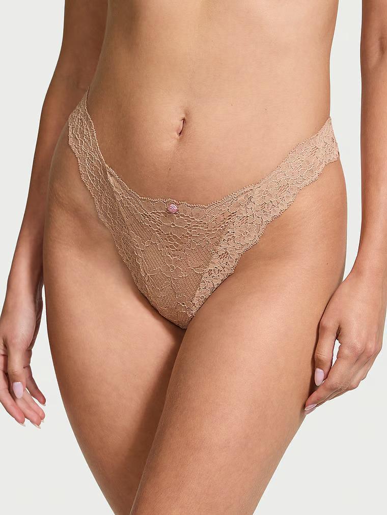 Трусики бразилианы Victoria's Secret Dream Angels Lace Brazilian Panty S Пралине (26875423)