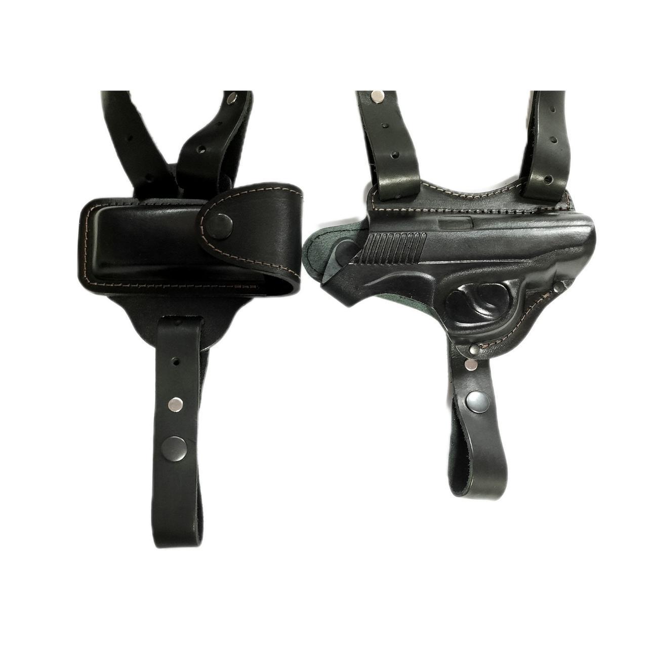 Кобура двусторонняя ПМ формованная с чехлом под магазин Черный (1839053780) - фото 2 Кобура двусторонняя ПМ формованная с чехлом под магазин Черный (1839053780) - фото 2