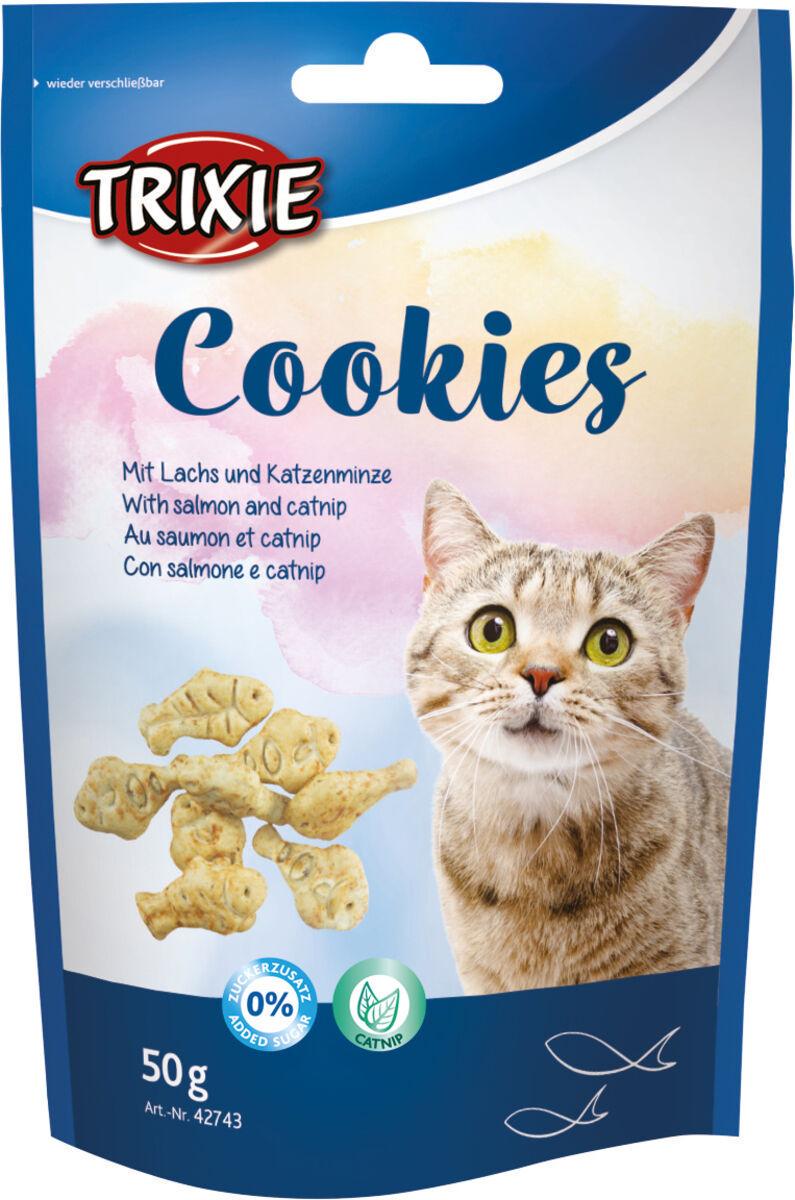 Лакомство для кошек Trixie Cookies печенье с лососем и кошачьей мятой 50 г (1789925706)