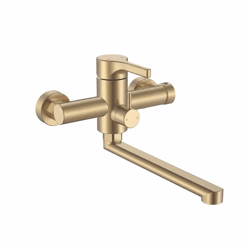 Змішувач для ванни Zerix Rex-006 Euro з нержавіючої сталі Brushed Gold (ZX6119)