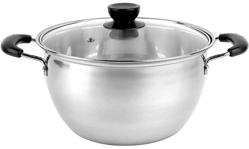 Набор посуды со стеклянными термостойкими крышками Ofenbach КМ-100007 из нержавеющей стали из 10 предметов Стальной (150-84-100007) - фото 4 Набор посуды со стеклянными термостойкими крышками Ofenbach КМ-100007 из нержавеющей стали из 10 предметов Стальной (150-84-100007) - фото 4