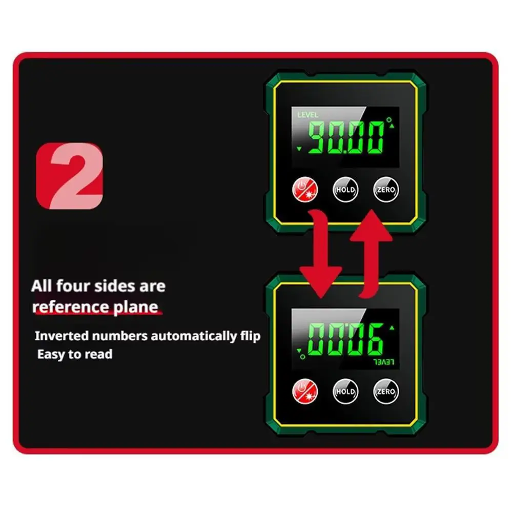 Угломер цифровой Digital Protractor JC 100 со встроенным аккумулятором инклинометр с лазерами и магнитом (28282278) - фото 8 Угломер цифровой Digital Protractor JC 100 со встроенным аккумулятором инклинометр с лазерами и магнитом (28282278) - фото 8