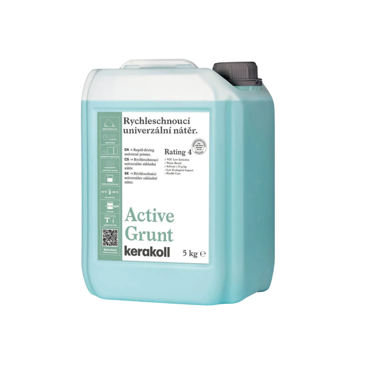 Грунтовка быстросохнущая универсальная Kerakoll Active Grunt 5 кг (82644) Грунтовка быстросохнущая универсальная Kerakoll Active Grunt 5 кг (82644)
